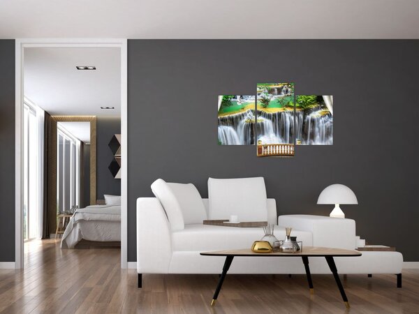 Slika - Pogled na čarobne slapove (90x60 cm)