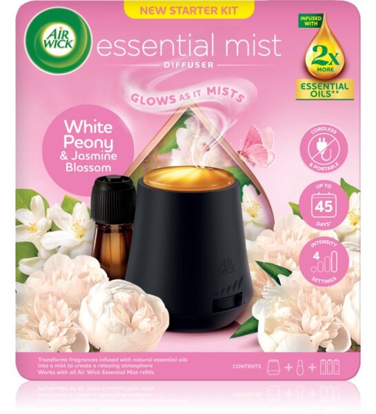 Air Wick Aroma Mist White Peony & Jasmine Blossom aroma difuzer s punjenjem + baterija 1 kom