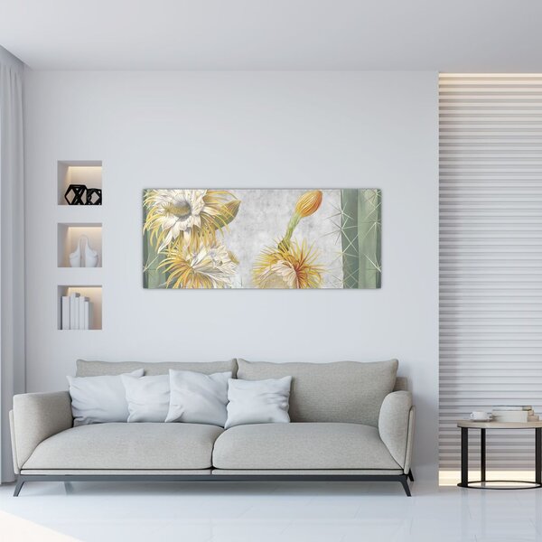 Slika - Cvetoči kaktusi (120x50 cm)
