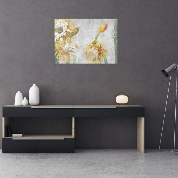Slika - Cvetoči kaktusi (70x50 cm)
