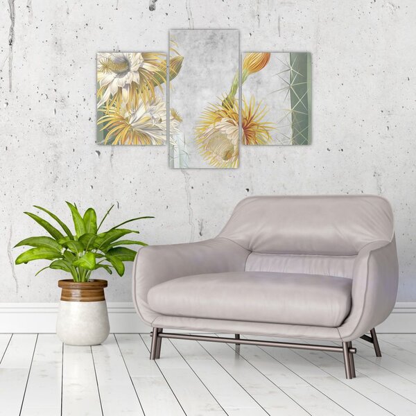 Slika - Cvetoči kaktusi (90x60 cm)