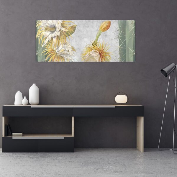 Slika - Cvetoči kaktusi (120x50 cm)