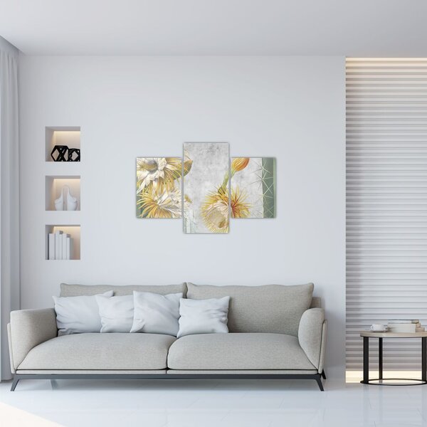Slika - Cvetoči kaktusi (90x60 cm)