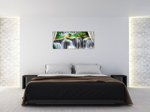 Slika - Pogled na čarobne slapove (120x50 cm)
