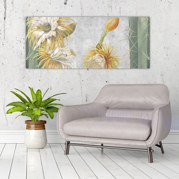 Slika - Cvetoči kaktusi (120x50 cm)