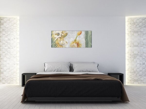 Slika - Cvetoči kaktusi (120x50 cm)