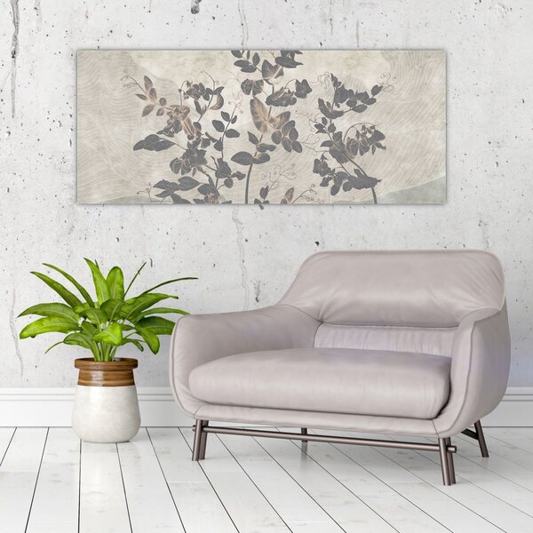 Slika - Teksturirani listi (120x50 cm)