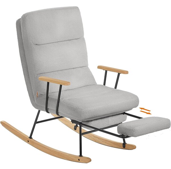 Stolica za ljuljanje nosivost do 160 kg, 97 × 67 × 100 cm, siva | VASHOME
