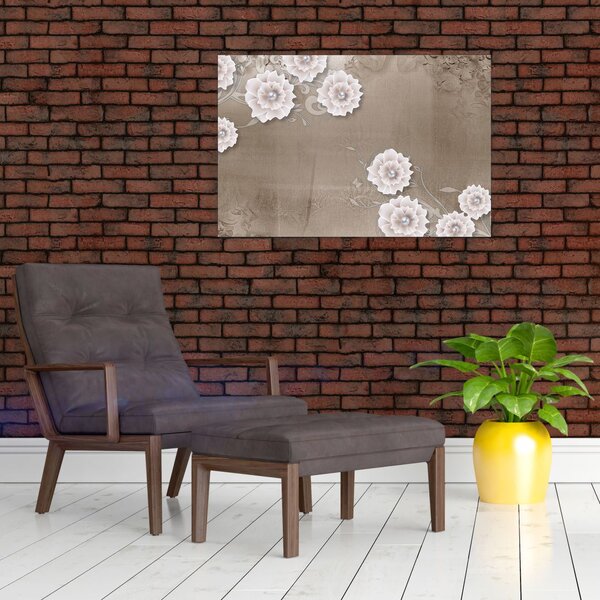 Slika - Draperija z rožami (90x60 cm)