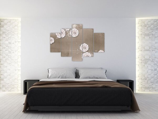 Slika - Draperija z rožami (150x105 cm)