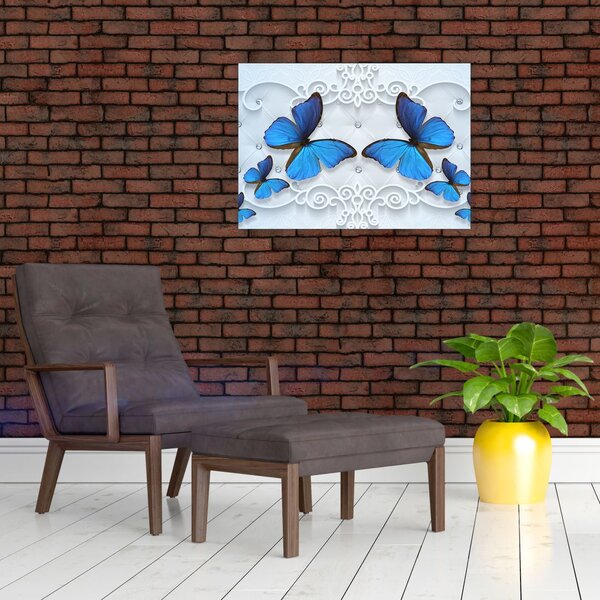 Slika - Modri ​​metulji (70x50 cm)