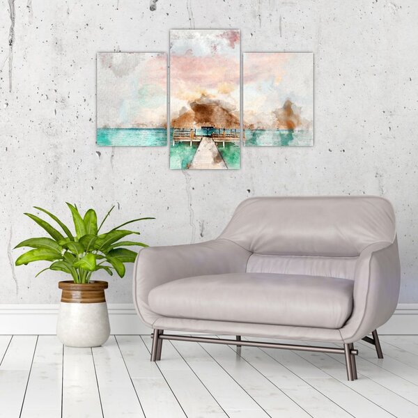 Slika - Maldivi, lesen pomol (90x60 cm)