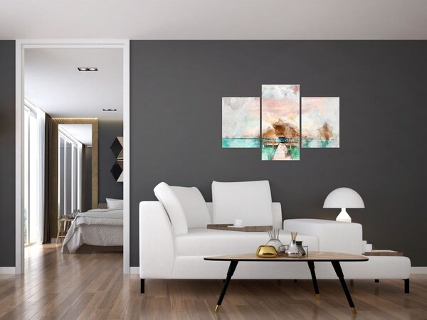 Slika - Maldivi, lesen pomol (90x60 cm)