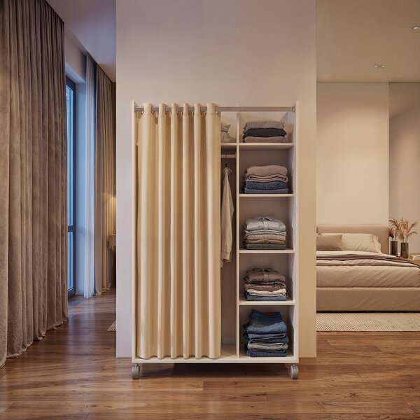 Bijeli/bež ormar 100x160 cm Kit – Tvilum