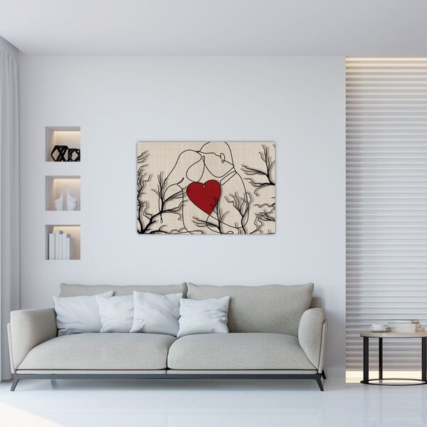Slika - Zaljubljeni par (90x60 cm)