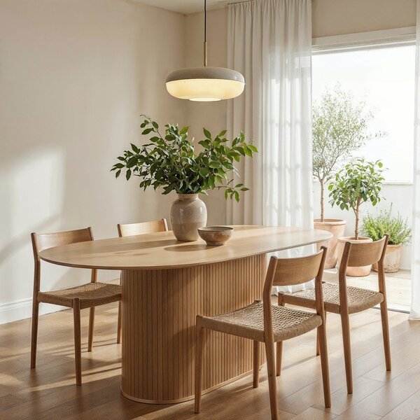 Blagovaonski stol s pločom stola u dekoru hrasta 95x180 cm Nola – Unique Furniture