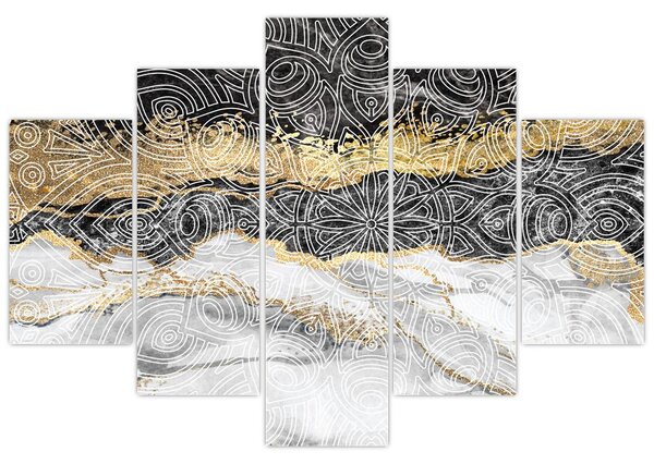 Slika - Mandala v marmorju (150x105 cm)