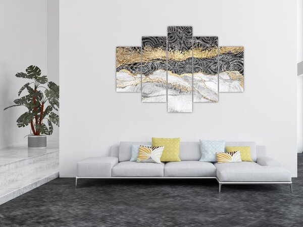 Slika - Mandala v marmorju (150x105 cm)