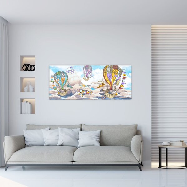 Slika - Odprava v oblakih (120x50 cm)