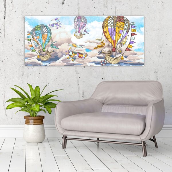 Slika - Odprava v oblakih (120x50 cm)