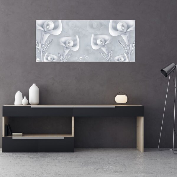 Slika - Biserne rože (120x50 cm)