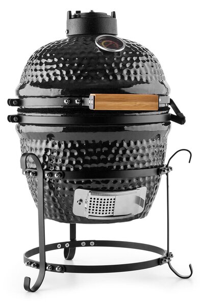 Klarstein Princesize, kamado roštilj, keramički, 11", dimljenje, roštilj, sporo kuhanje, crni