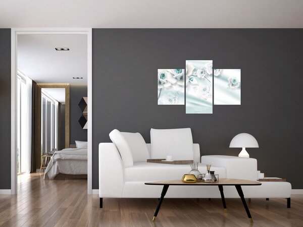 Slika - Turkizni cvetovi vrtnic (90x60 cm)