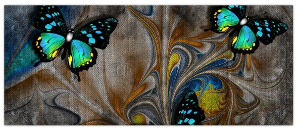 Slika - Svetli metulji na sliki (120x50 cm)