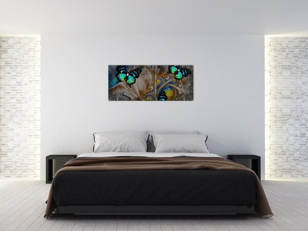Slika - Svetli metulji na sliki (120x50 cm)