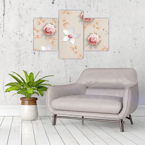 Slika - Cvetovi vrtnic (90x60 cm)
