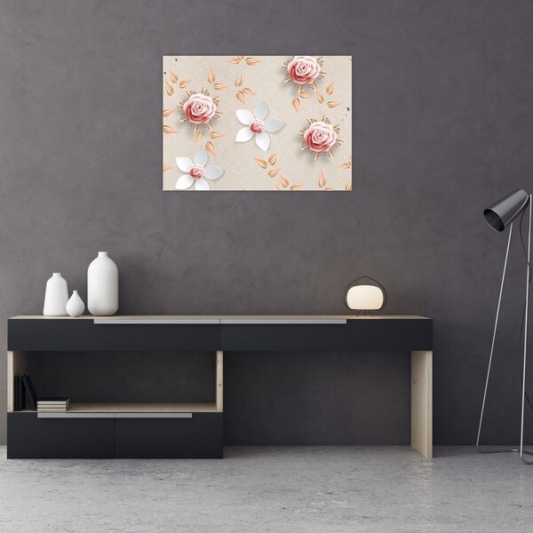 Slika - Cvetovi vrtnic (70x50 cm)