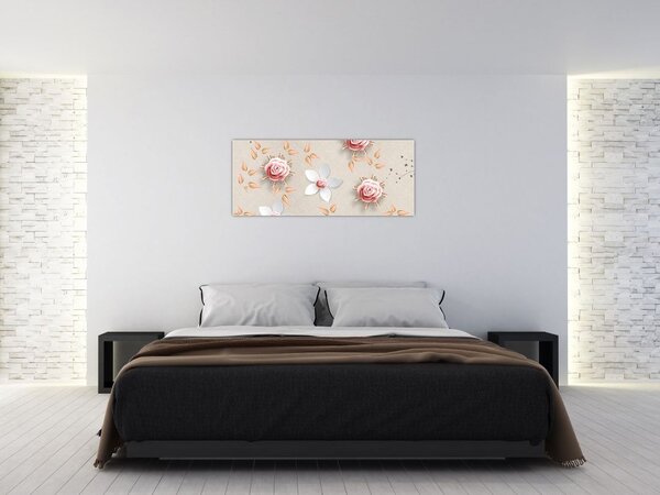 Slika - Cvetovi vrtnic (120x50 cm)
