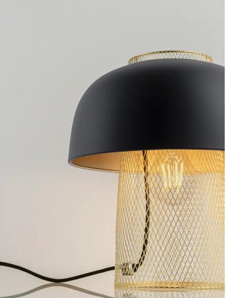 SQUBE STOLNA LAMPA E27/12W/CRNO - ZLATNA NL9001085