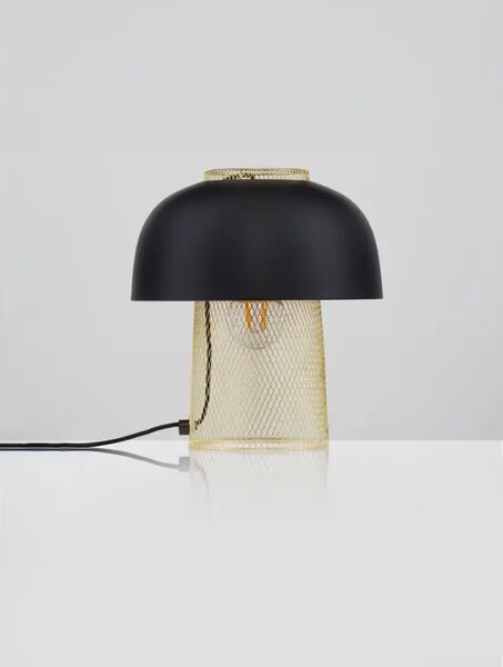 SQUBE STOLNA LAMPA E27/12W/CRNO - ZLATNA NL9001085