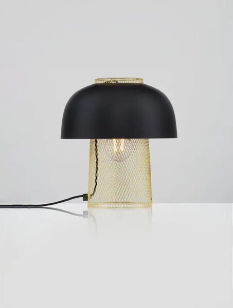 SQUBE STOLNA LAMPA E27/12W/CRNO - ZLATNA NL9001085
