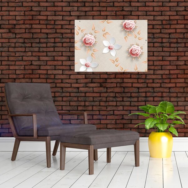 Slika - Cvetovi vrtnic (70x50 cm)