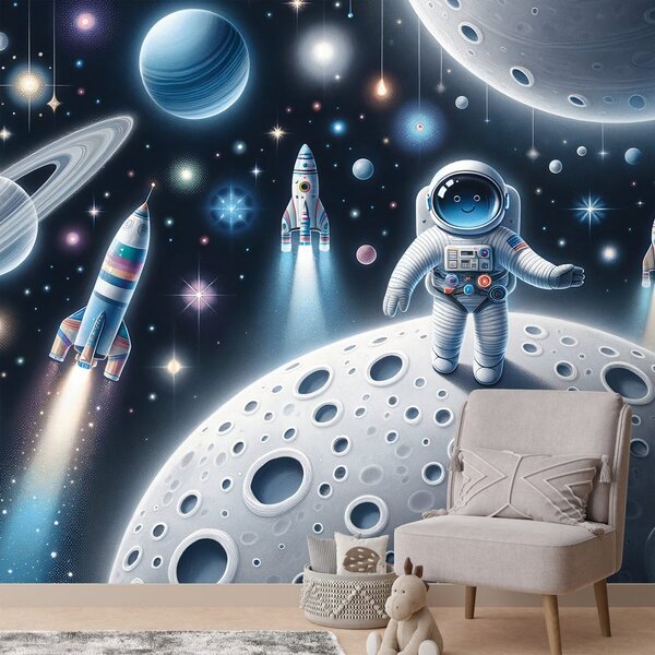 Tapeta dječji svemir s astronautima