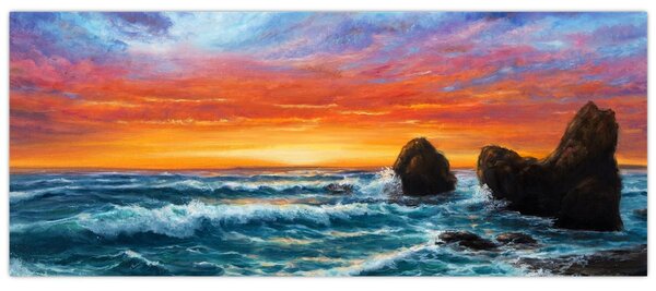 Slika - Zalazak sunca (120x50 cm)