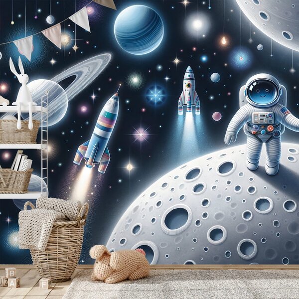 Tapeta dječji svemir s astronautima