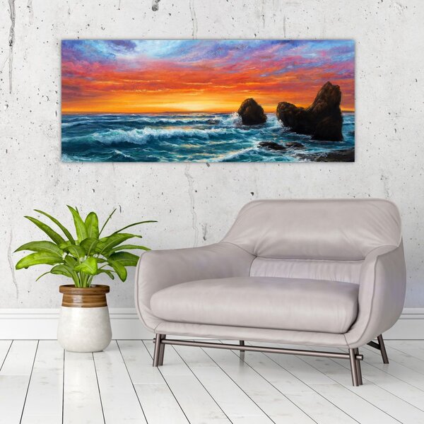 Slika - Zalazak sunca (120x50 cm)