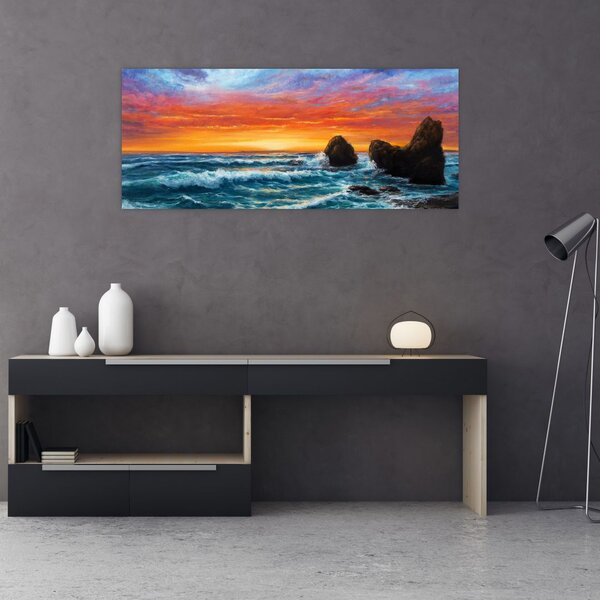 Slika - Zalazak sunca (120x50 cm)