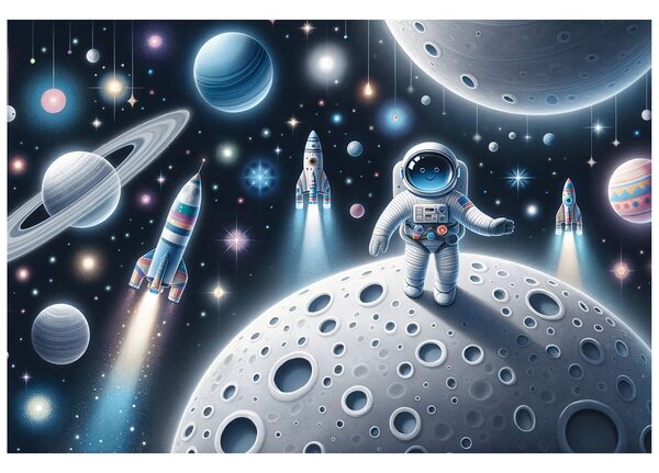 Tapeta dječji svemir s astronautima