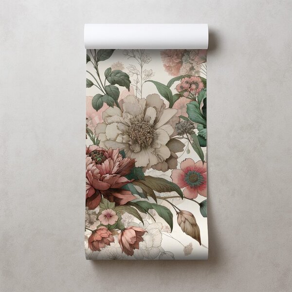 Tapeta vintage pastelno cvijeće