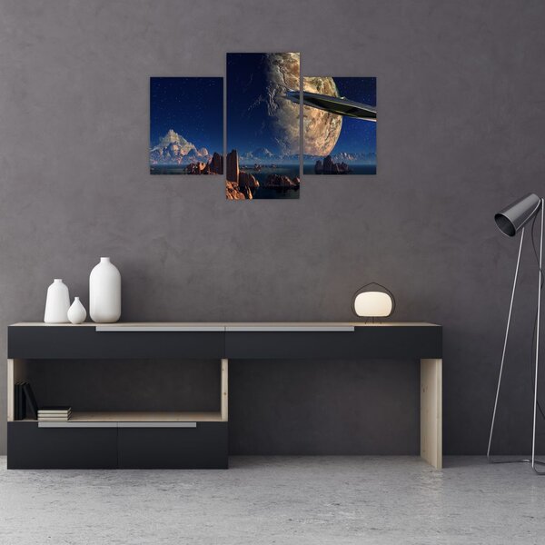 Slika - Dolazak vanzemaljaca (90x60 cm)