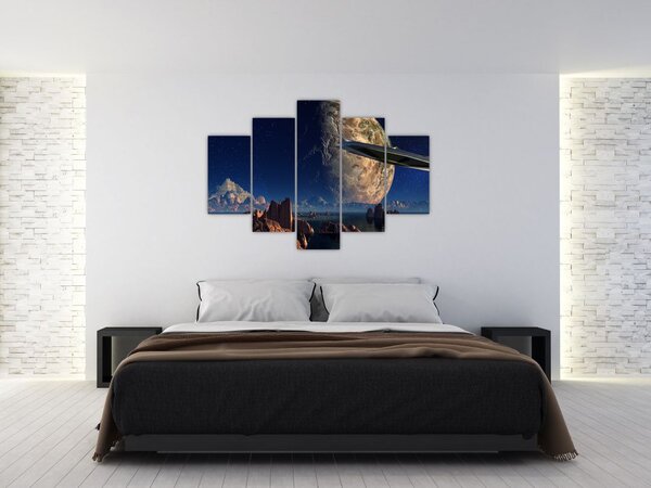 Slika - Dolazak vanzemaljaca (150x105 cm)