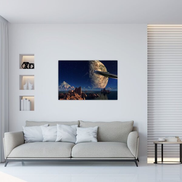 Slika - Dolazak vanzemaljaca (90x60 cm)