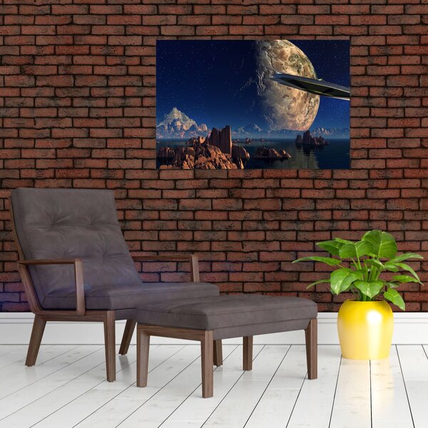 Slika - Dolazak vanzemaljaca (90x60 cm)