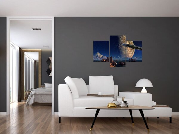 Slika - Dolazak vanzemaljaca (90x60 cm)