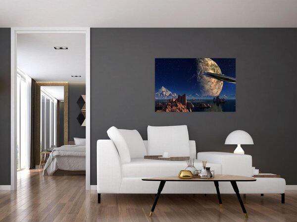 Slika - Dolazak vanzemaljaca (90x60 cm)