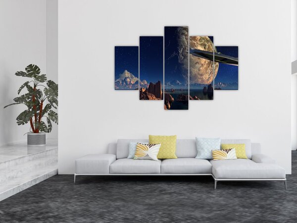 Slika - Dolazak vanzemaljaca (150x105 cm)